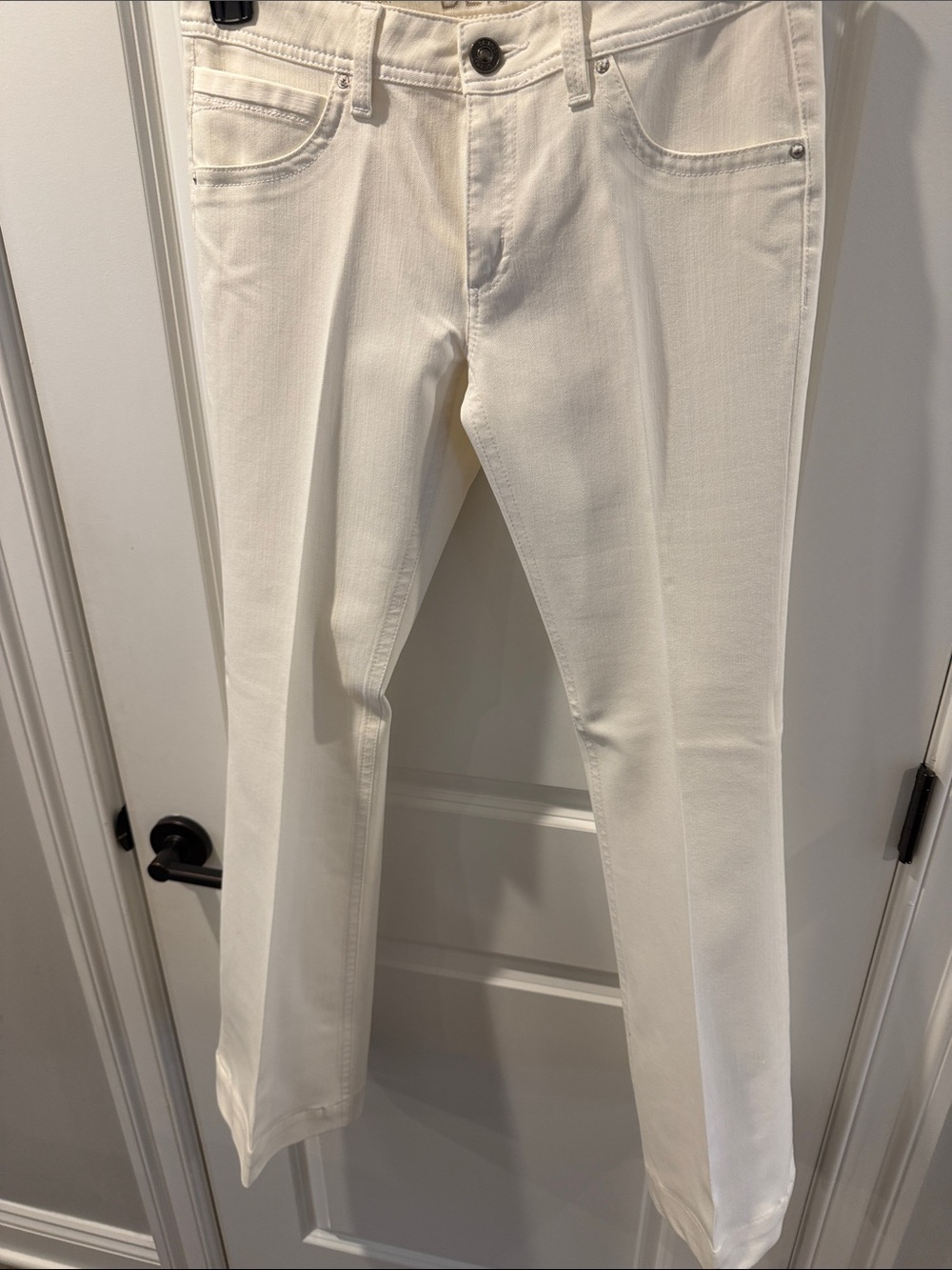 DL1961 Women's Cream Bootcut Stretch Jeans